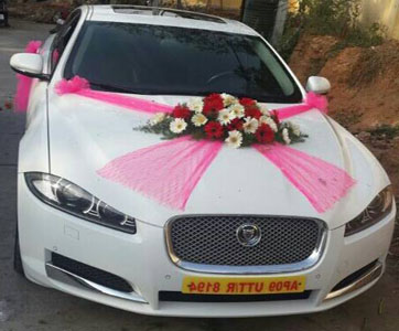 Decorated Jaguar For Wedding